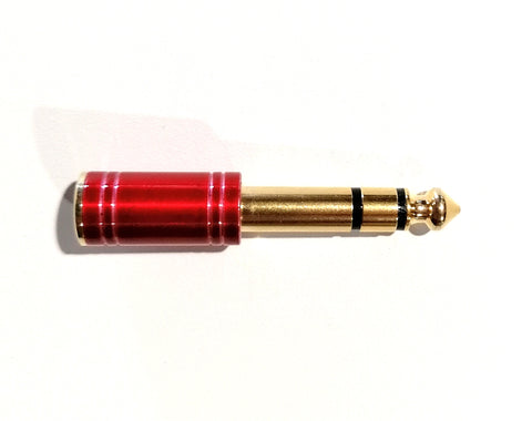 Cyberdyne 3.5mm stereo female to 6.35mm stereo male adaptor (Pro-gold red)CZK-1157