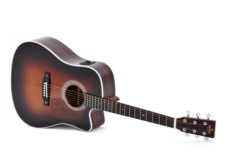 Sigma DTC-1E-SB dreadnaught cutaway acoustic/electric guitar