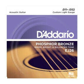D'Addario Acoustic 6 String Phosphor Bronze Strings