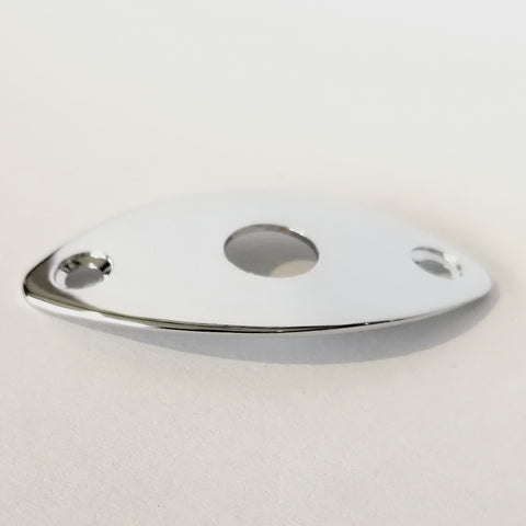 Jack Socket Plate Telecaster Style Oval Chrome (Code MS-P16)