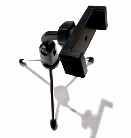 Desktop tripod stand for a microphone or a phone