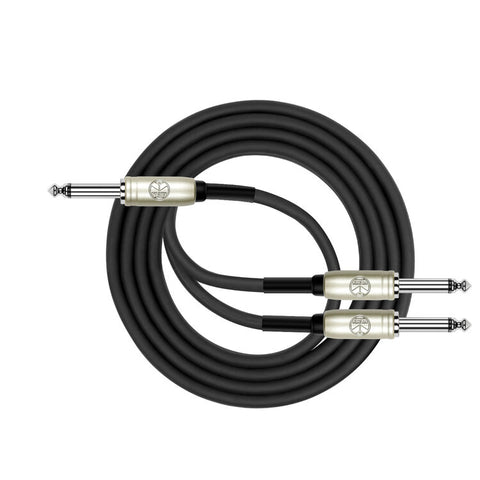 Kirlin Y Cable 1x 6.35mm Male Mono to 2x 6.35mm Male Mono 2Meter