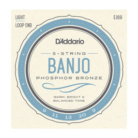 D'Addario 5 String Banjo Phosphor Bronze Strings