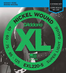 D'Addario 5-String Electric Bass Nickel Wound Strings