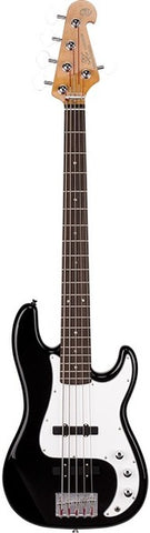 SX Precision style 5-string electric bass guitar- Black FPB62/5/BK