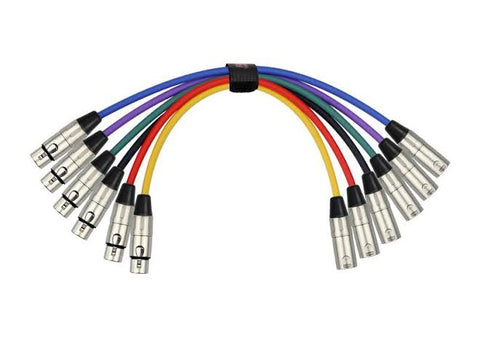 Kirlin XLR Male to XLR Female 1M Patch Cable per each
