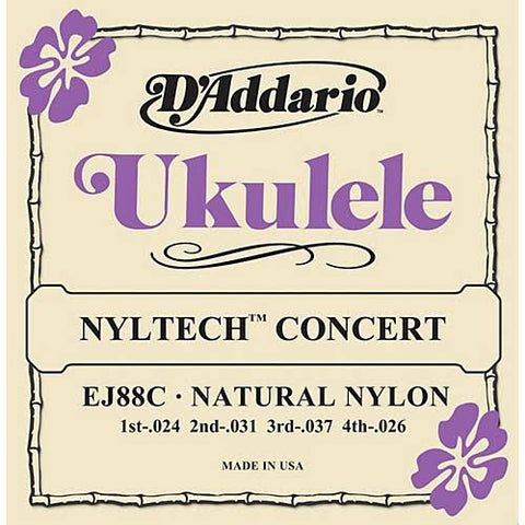 D'Addario Concert Ukulele Nyltech Strings