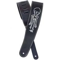 Planet waves 25lsjs2 Leather grey Man Satriani guitar strap-black