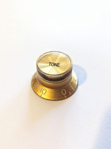 Control Knob LP Style Top Hat Gold in Volume & Tone