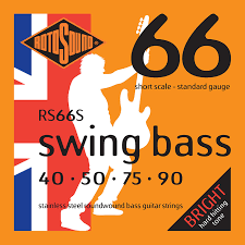 Rotosound 4-String Electric Bass Swing Bass Stainless Steel Wound Short Scale Strings 40-90