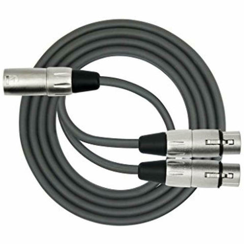 Kirlin Y cable 1x XLR Male to 2x XLR Female 2Meter